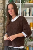 Lola Boucle Slouch Knit Conker